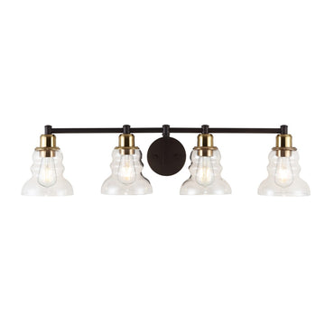 Manhattan Vintage Metal/Glass Industrial Rustic LED Vanity